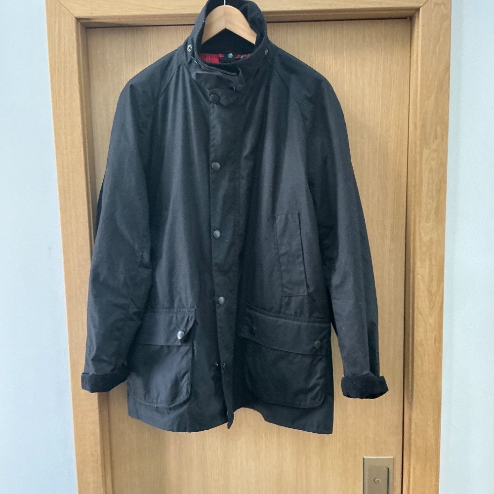 Barbour Men’s Ashby Waxed Jacket Black size XL - Picture 2 of 11